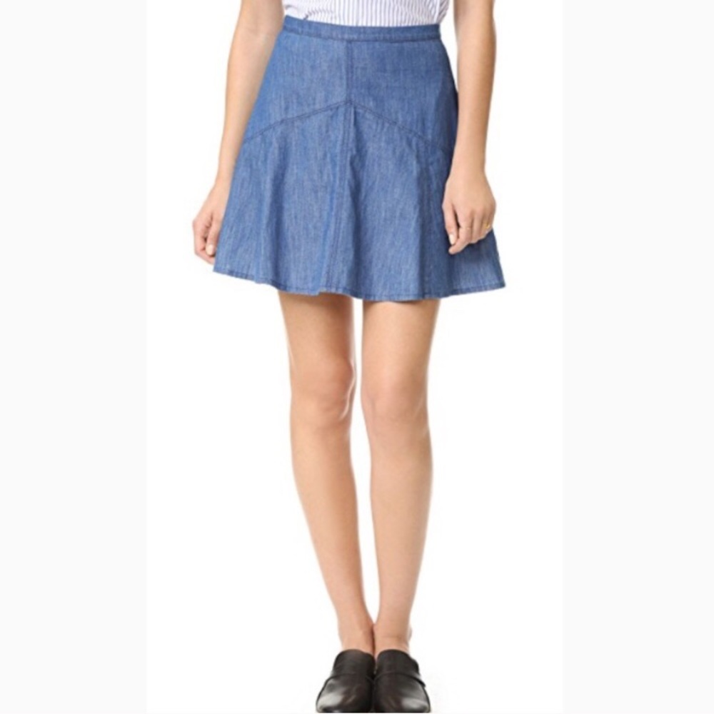 Madewell Cotton Linen ‘Denim Piazza Skirt’
